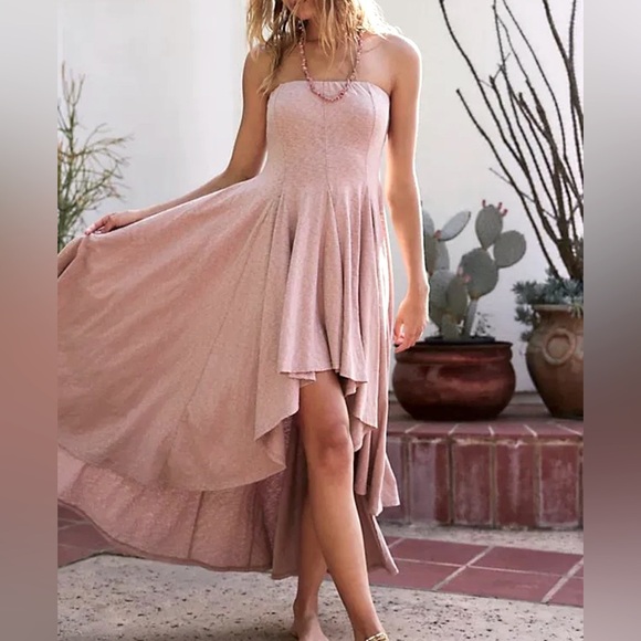 FP Beach Dresses & Skirts - FP Beach x Free People Rhone Sleeveless High Low Flowy Mauve Dress Small